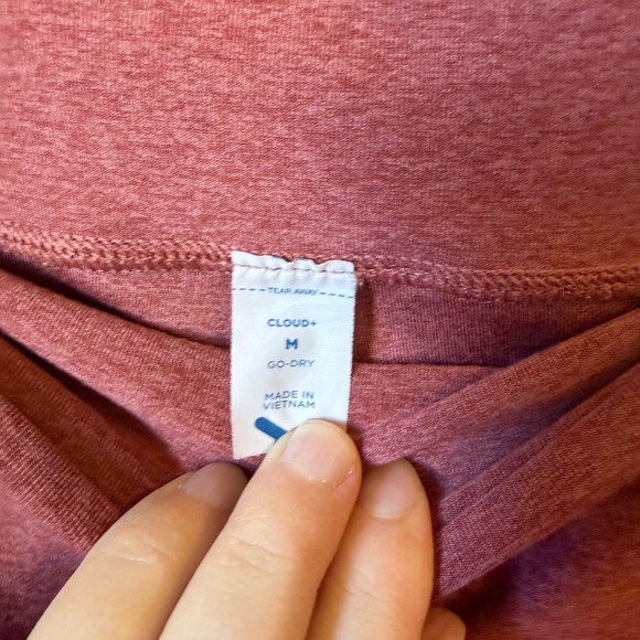 Old Navy Cloud Go-Dry High-Waisted Maroon Heathered Athletic Leggings - Picture 3 of 4